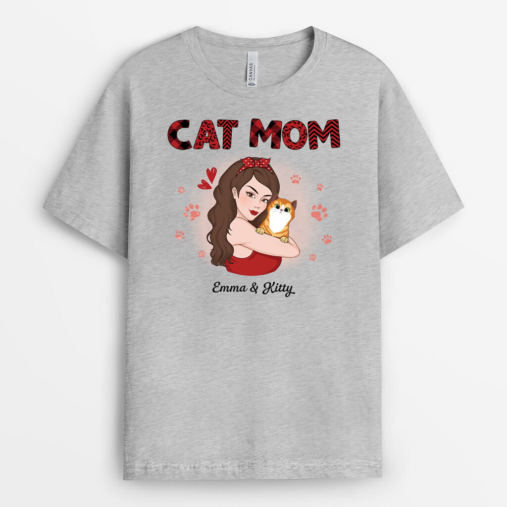 Custom Cat Shirts for Humans - Personalized Gifts for Cat Moms