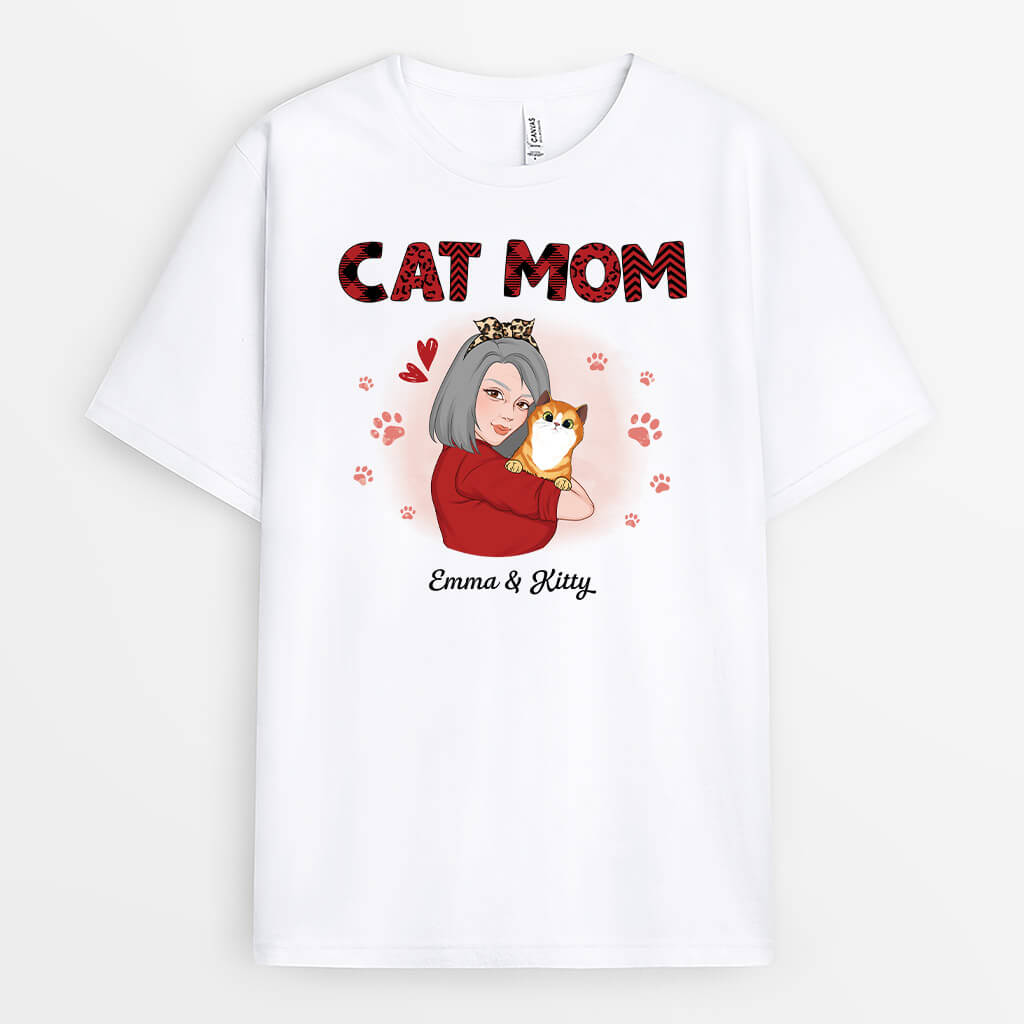 Custom Cat Shirts for Humans - Personalized Gifts for Cat Moms