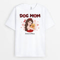 Dog Mom Hugging T-shirt - Personalized Dog Outfits for Humans