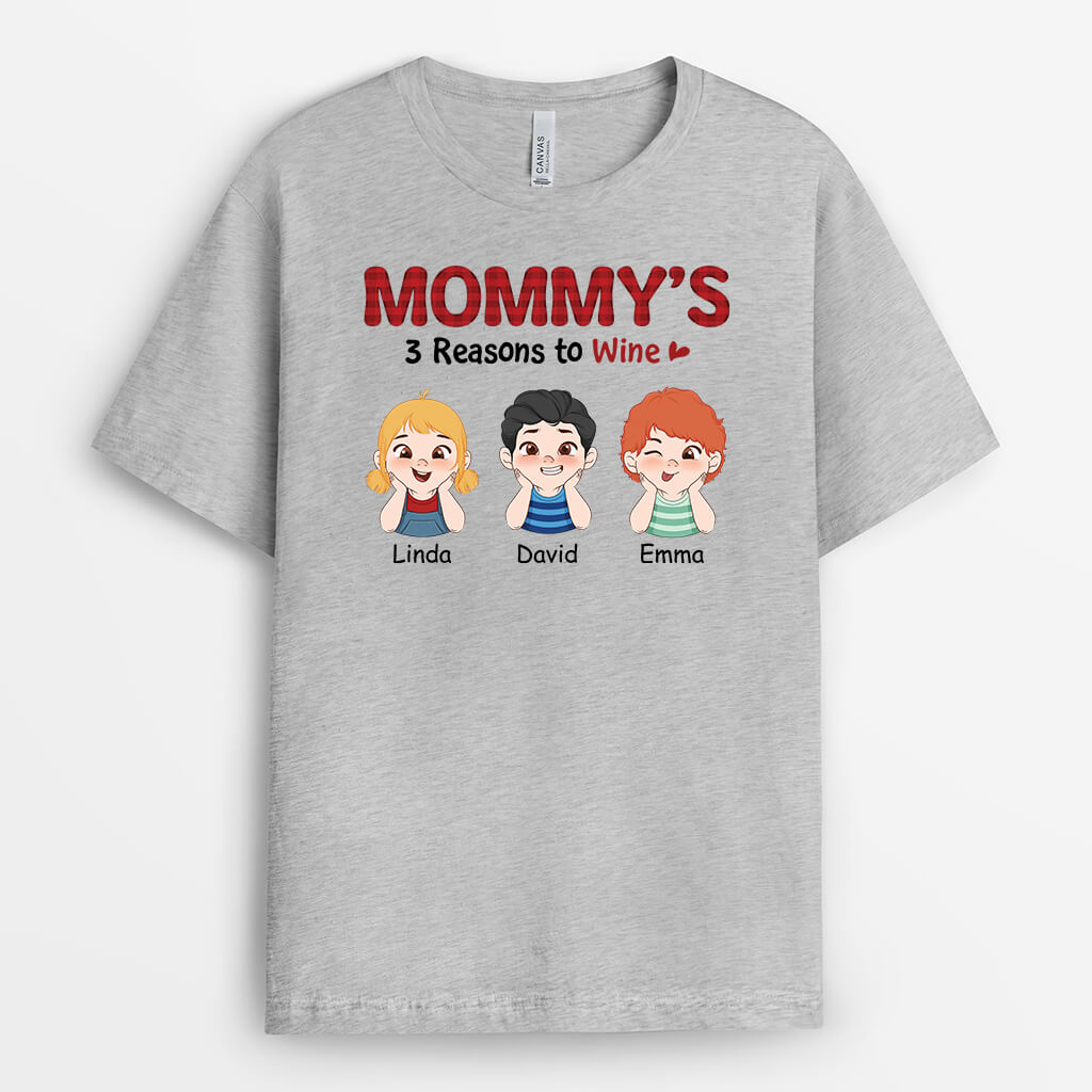 Personalized Daddy's Reasons To Wine T-shirt