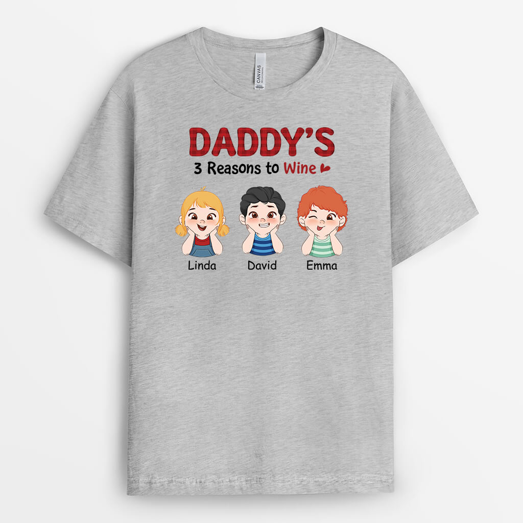 Personalized Mommy's Reasons To Wine T-shirt