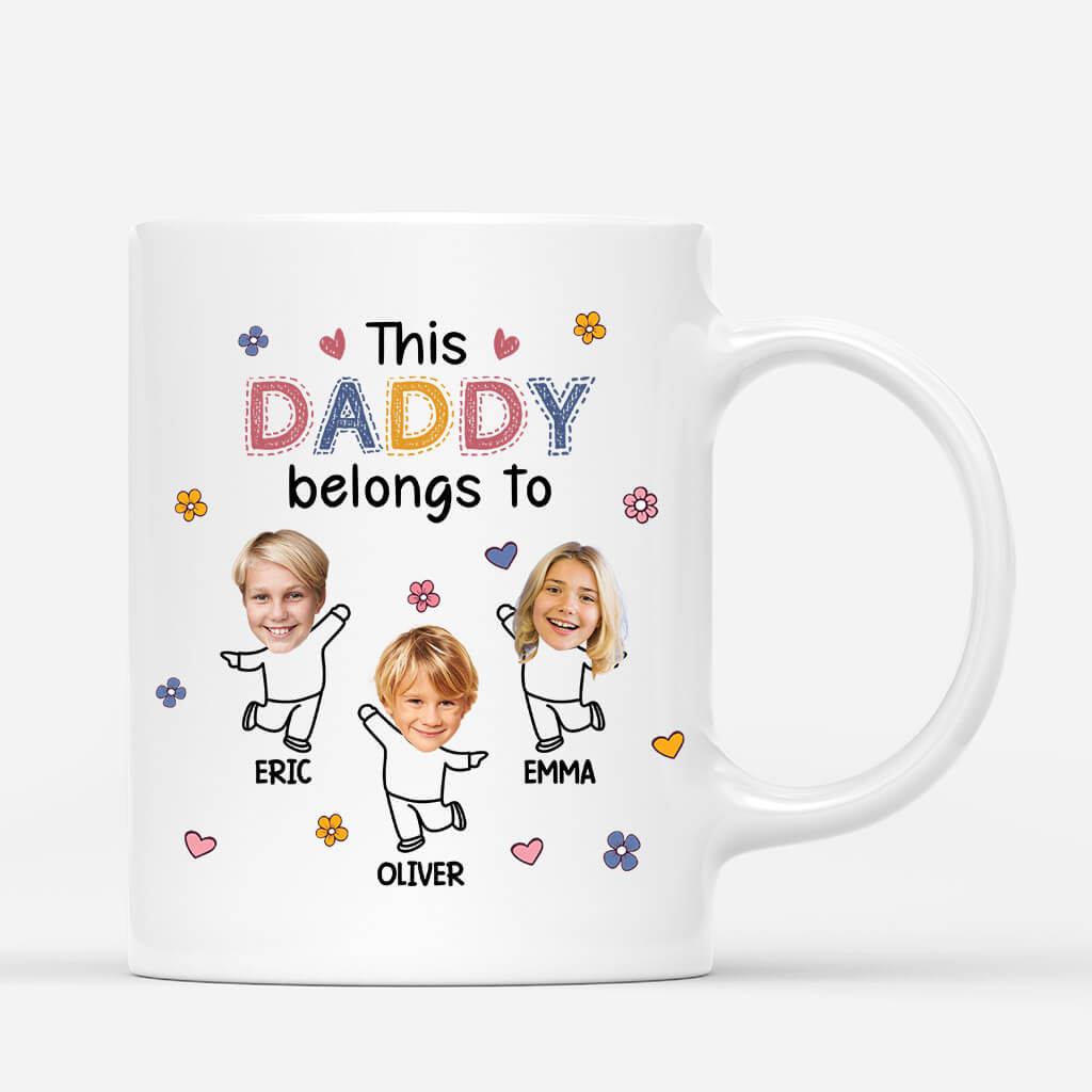 Personalized This Cute Daddy Belongs To Mug