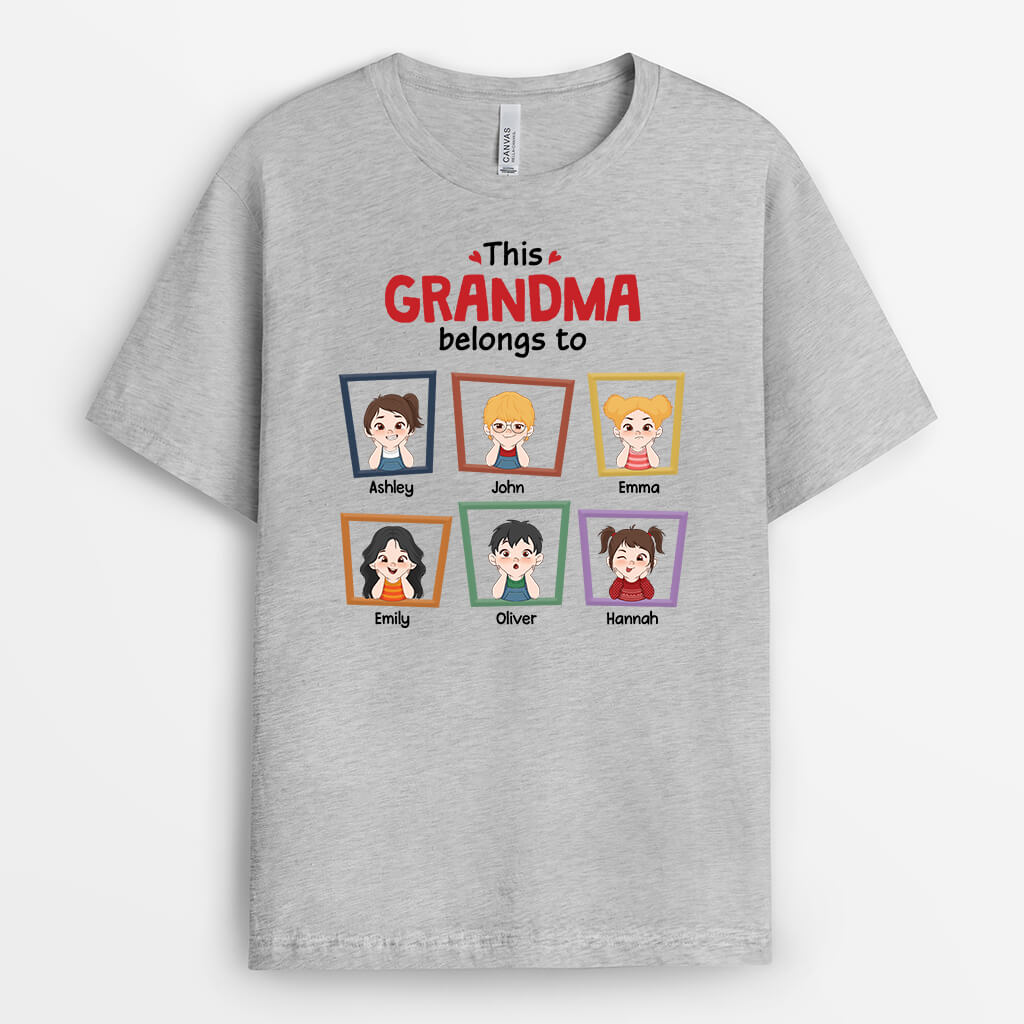 This Grandpa Belongs To Shirt - Custom Gifts for Grandpa