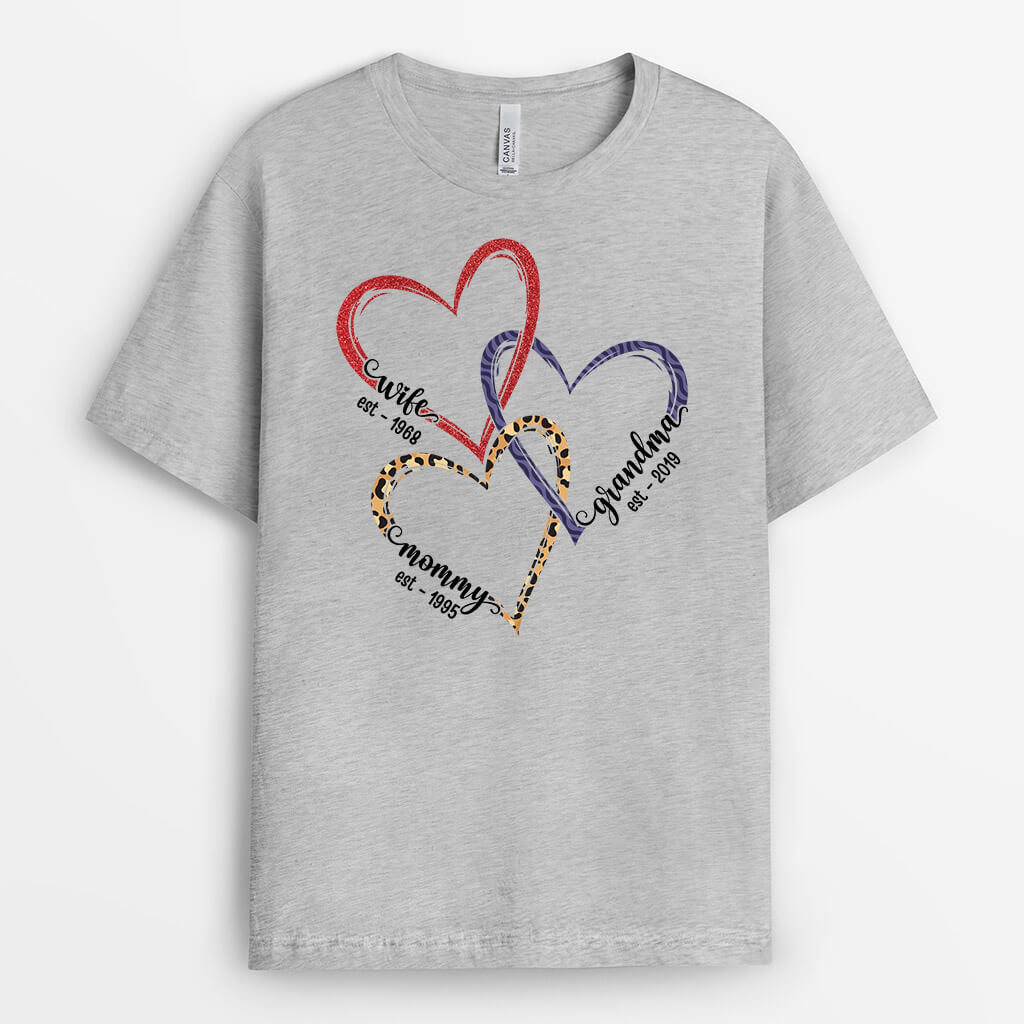 Wife Mom Grandma Shirt - Personalized Gift for Grandma