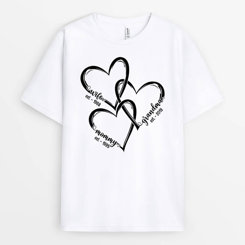 Wife Mom Grandma Shirt - Personalized Gift for Grandma