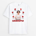 Personalized Grandma/Mommy Red Heart T-shirt