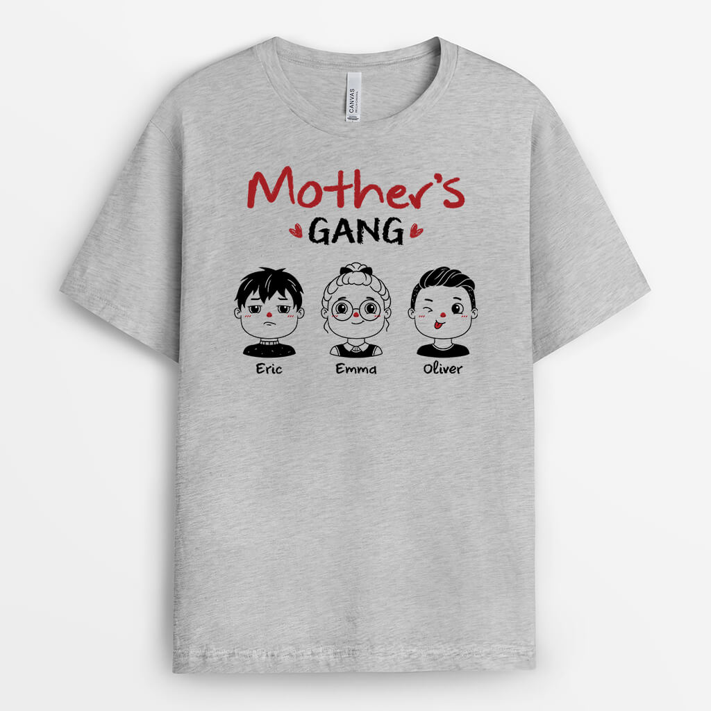 Personalized Grandma/Mommy's Gang With Kids T-shirt