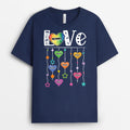 Personalized Love Watercolor With Hearts And Stars T-shirt