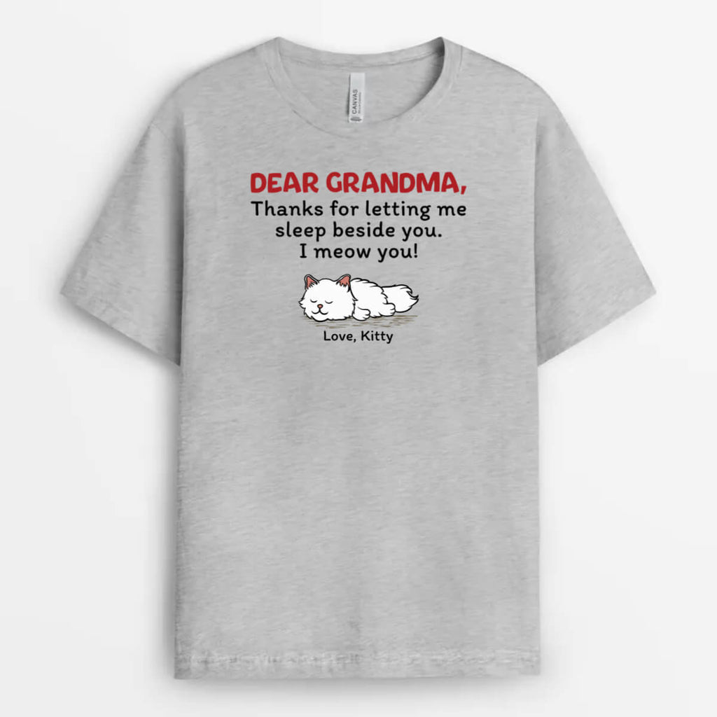 Personalized Dear Mom I Woof You Cat T-shirt