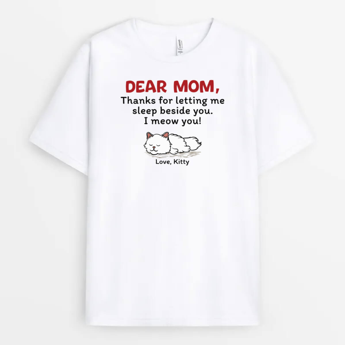 Personalized Dear Mom I Woof You Cat T-shirt