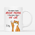 The More I Learn About People The More I Like Cat - Personalized Cat Mug