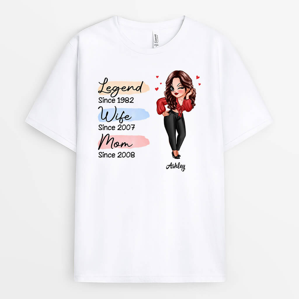 Personalized Legend Wife Mom Grandma T-shirt