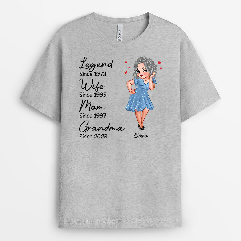 Personalized Legend Wife Mom Grandma T-shirt