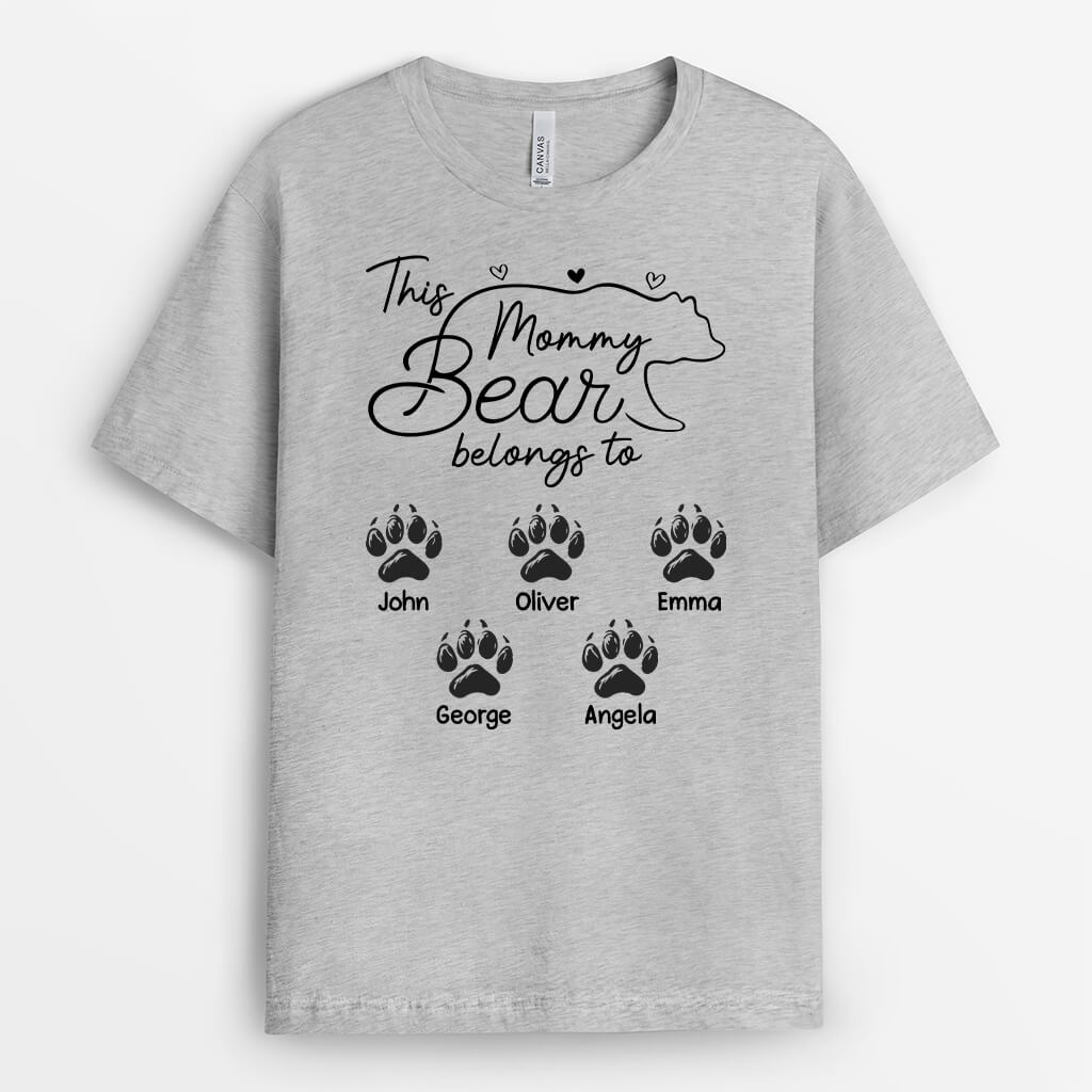 Personalized This Mama/Grandma Bear Belongs To T-shirt