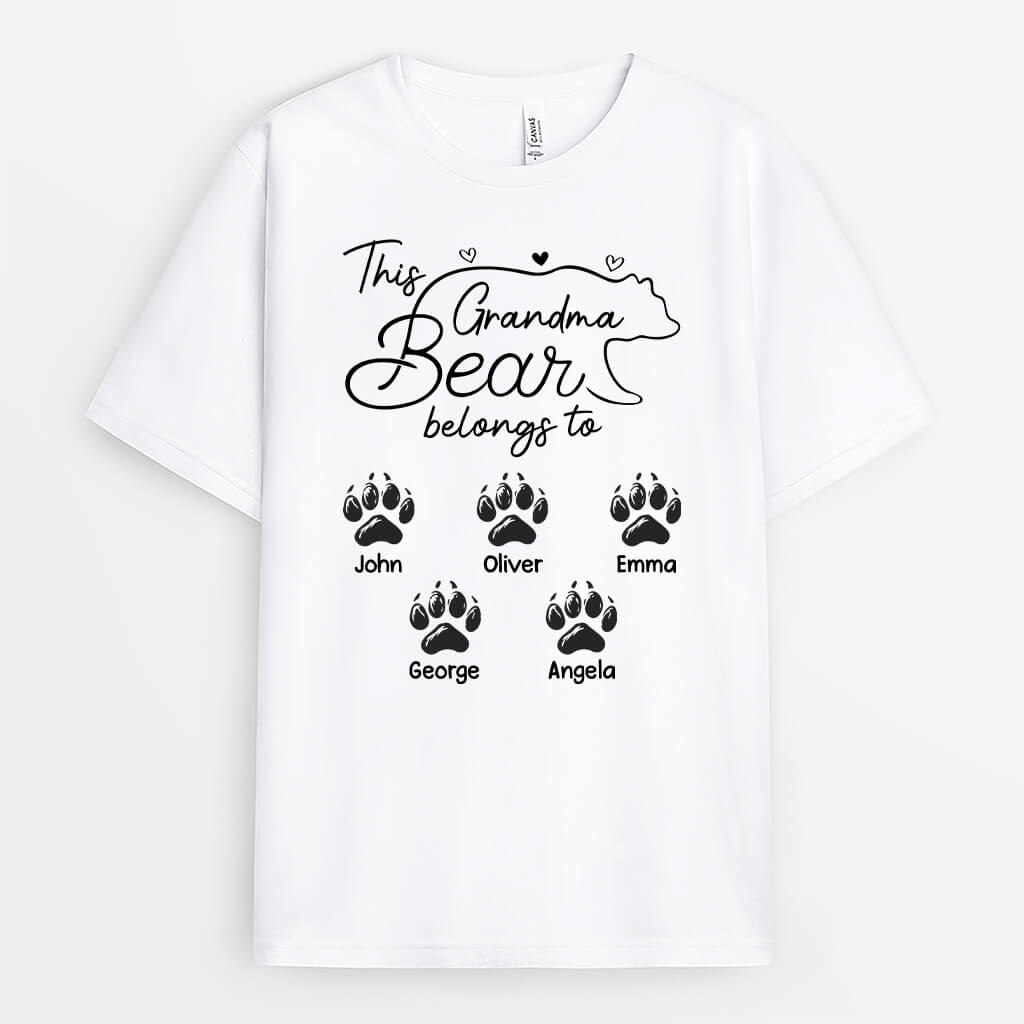 Personalized This Mama/Grandma Bear Belongs To T-shirt