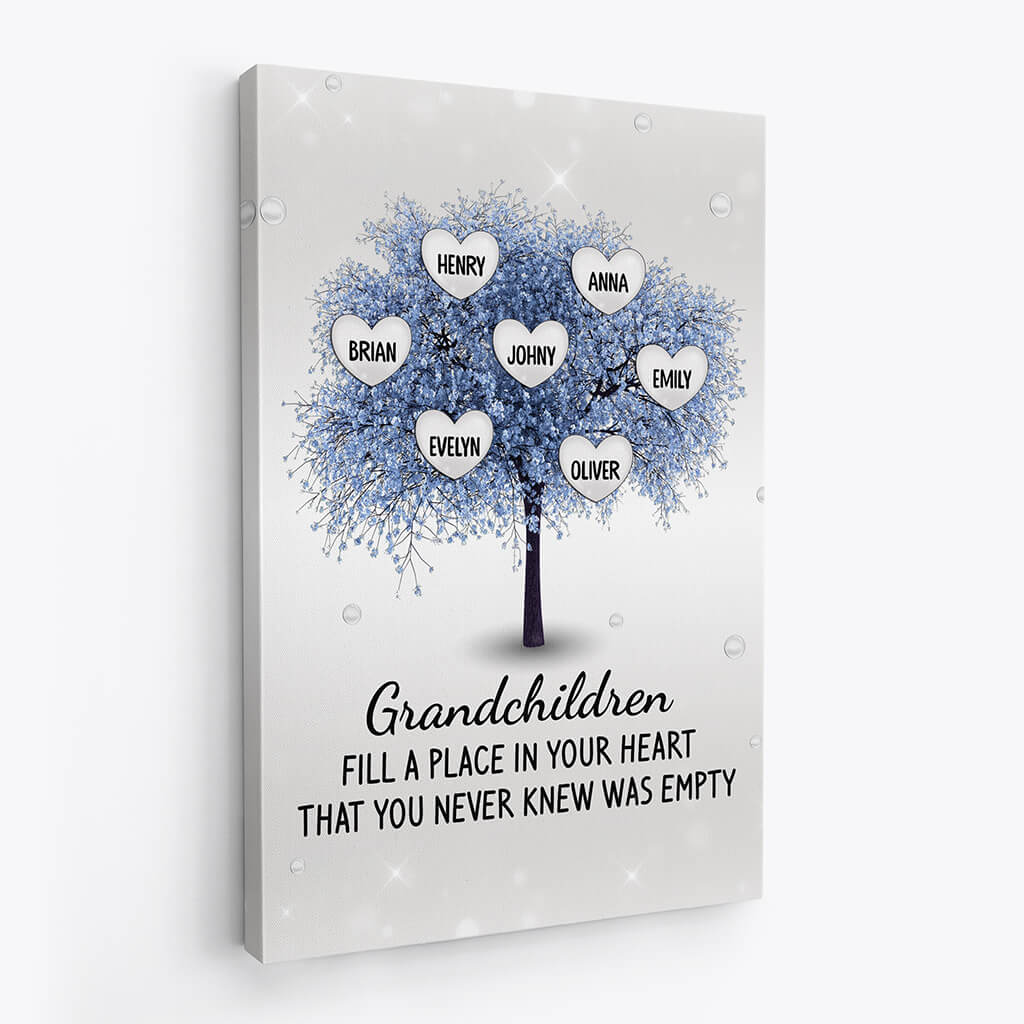 Personalized Cherry Blossom Heart Canvas