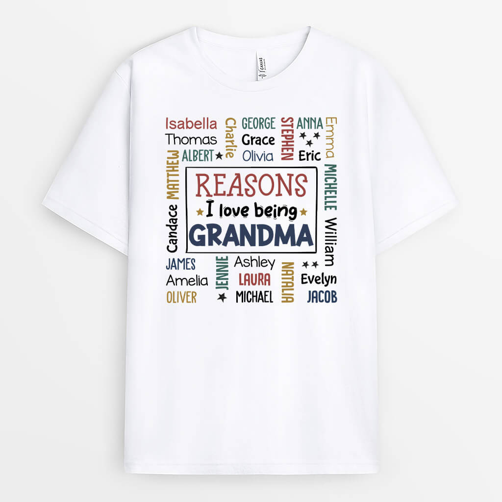 Personalized Reasons I love being Grandpa/Grandma T-shirt