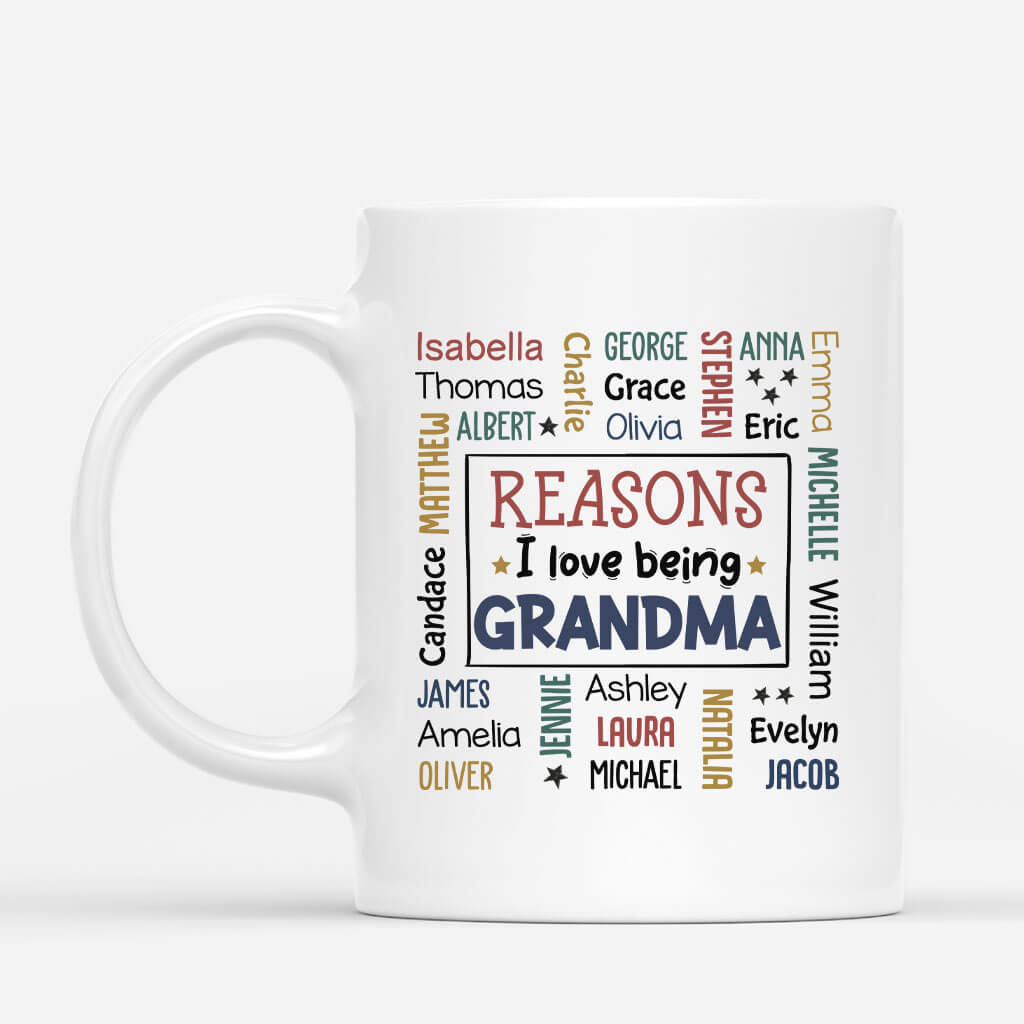 Personalized Reasons I love being Grandpa/Grandma Mug