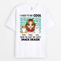 Personalized I Used To Be Cool Now I'm My Cats' Snack Dealer T-shirt