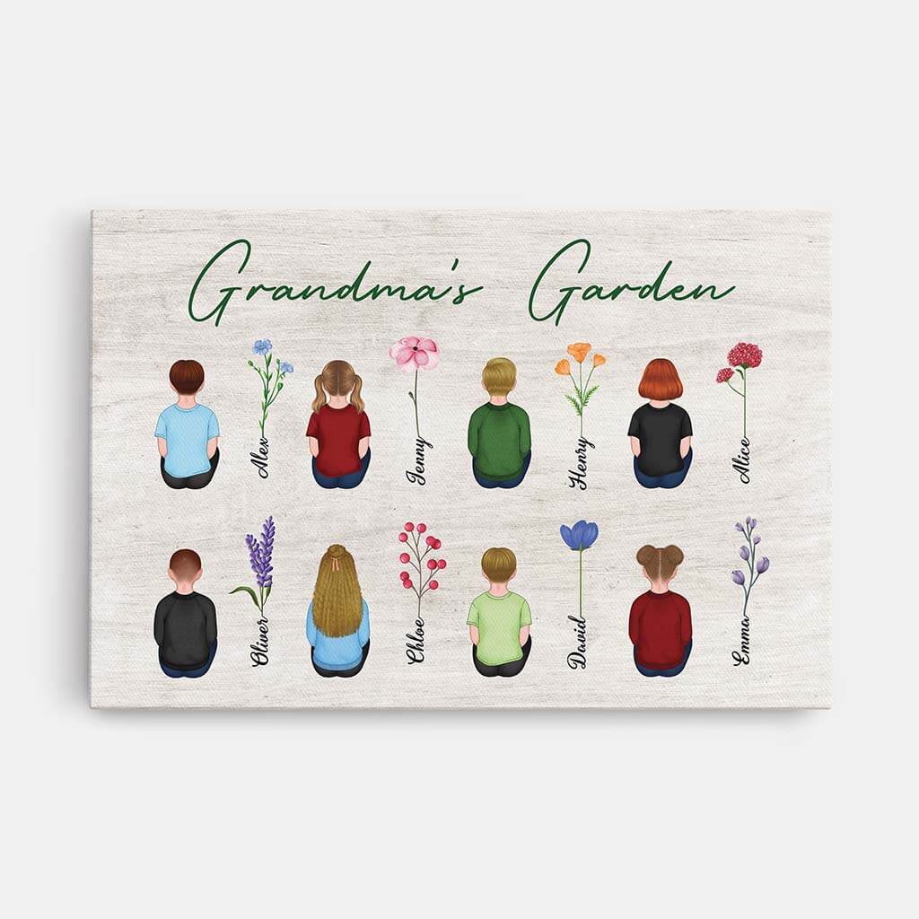 Personalized Mummy/Grandmother's Garden Canvas