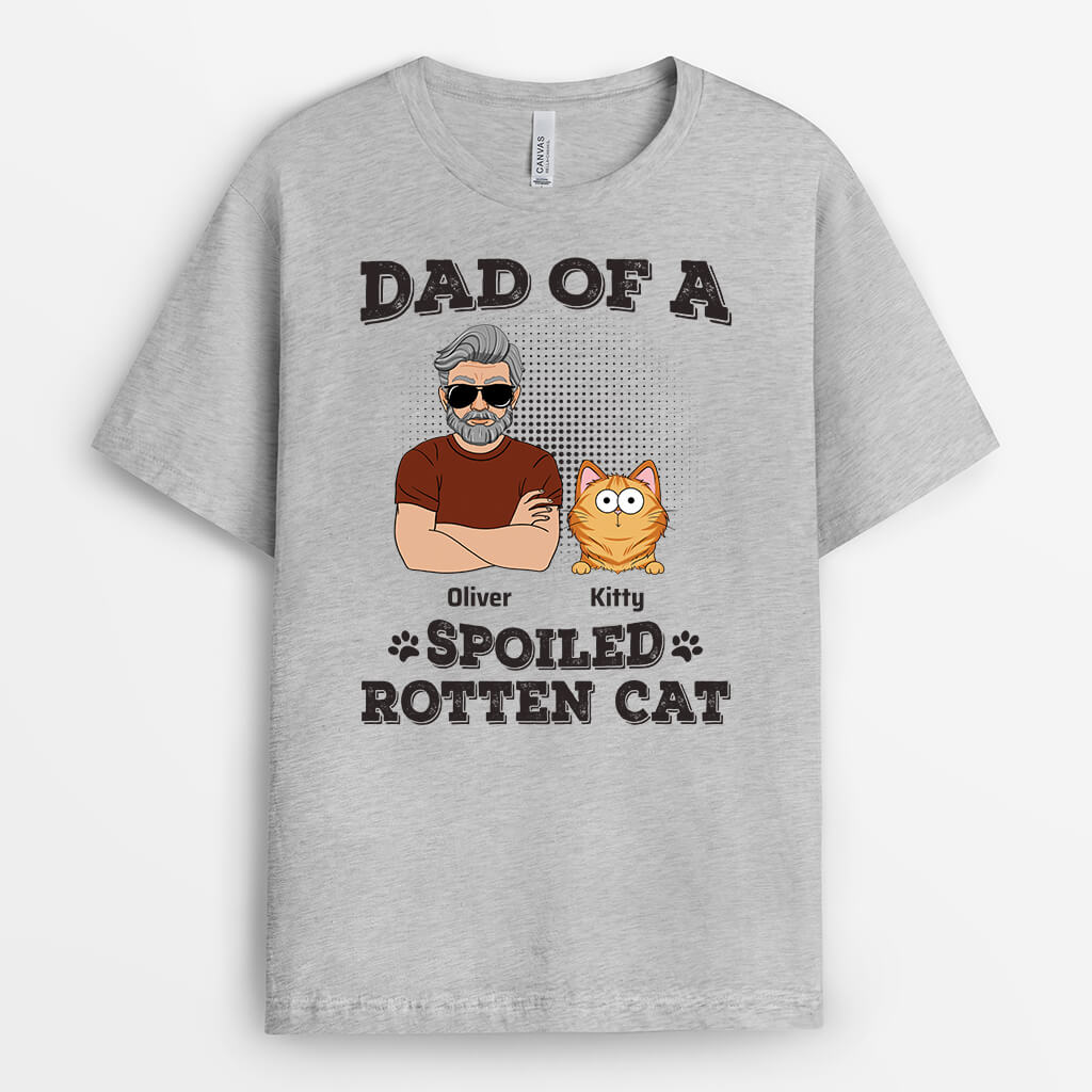 Personalized Cat Shirts for Men - Funny Gifts for Cat Dads