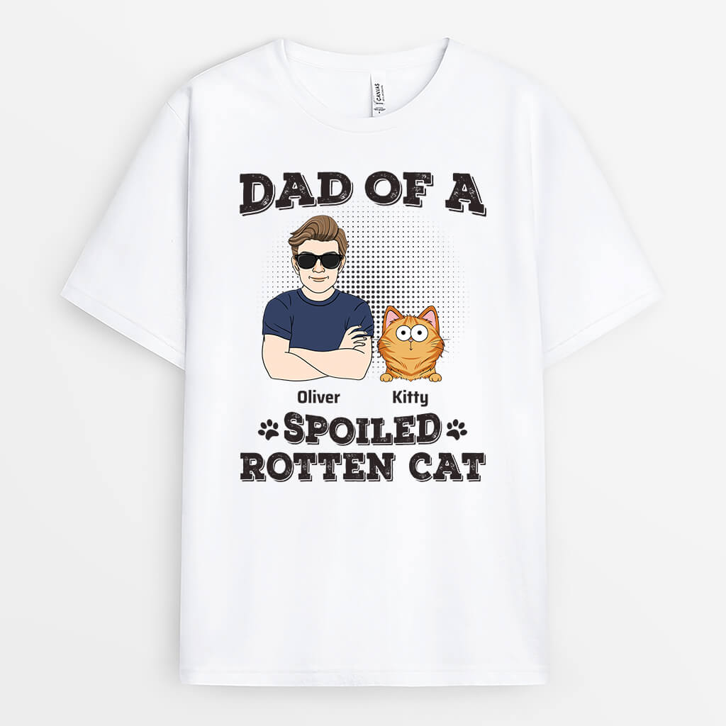 Personalized Cat Shirts for Men - Funny Gifts for Cat Dads