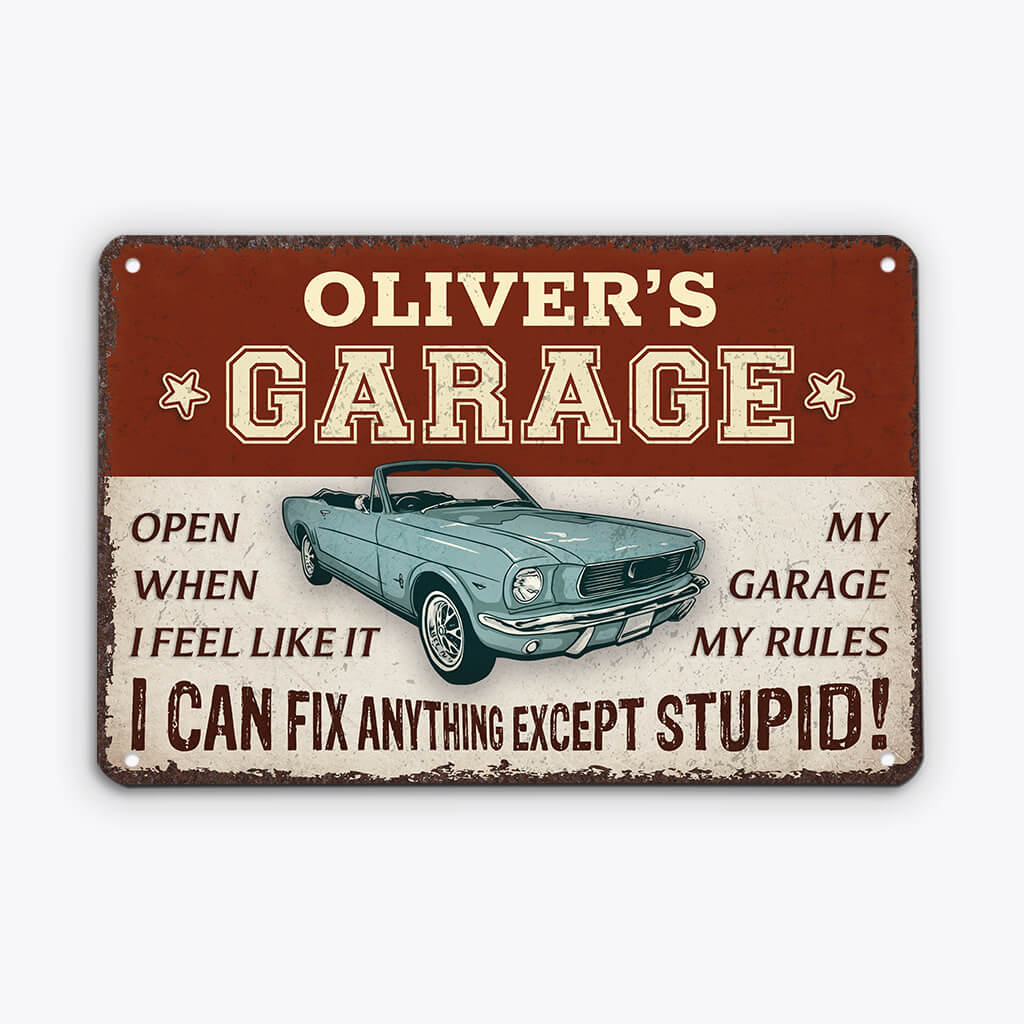 Personalized Funny Gifts -  Custom Garage Signs with Name
