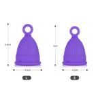 Menstrual cup, silicone, suitable for swimming during menstruation.