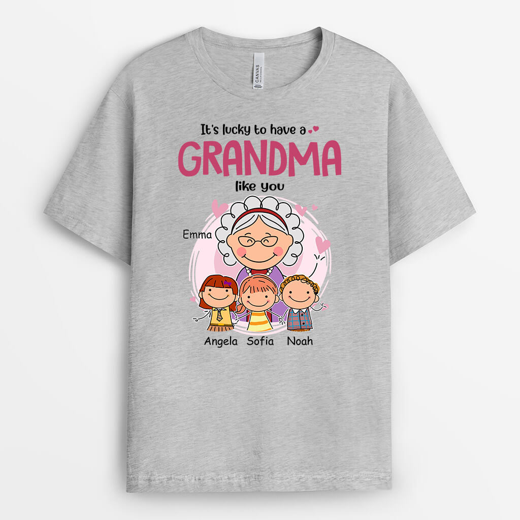 Personalized It's Lucky To Have A Grandpa Like You T-shirt