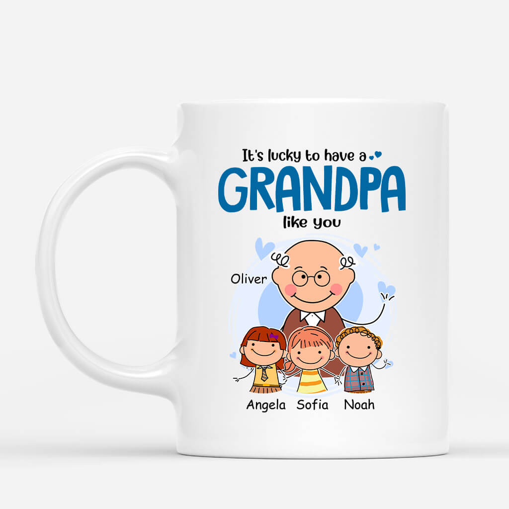 Personalized It's Lucky To Have A Grandpa Like You Mug