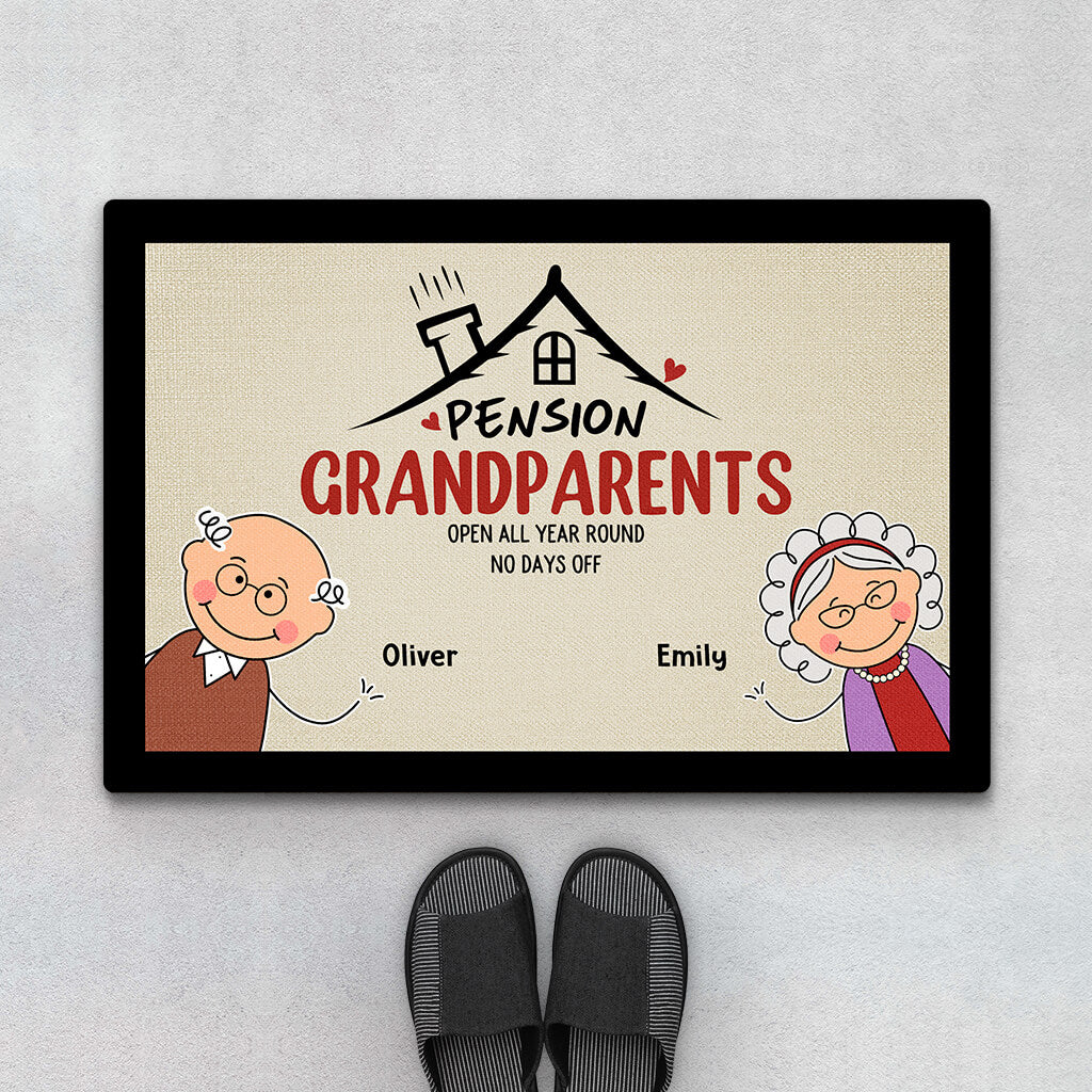 Personalized Pension Grandma And Grandpa Door Mat