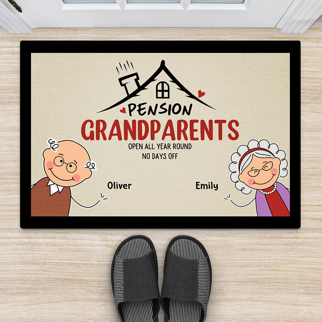 Personalized Pension Grandma And Grandpa Door Mat