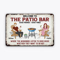 Personalized Welcome To The Patio Bar Metal Sign