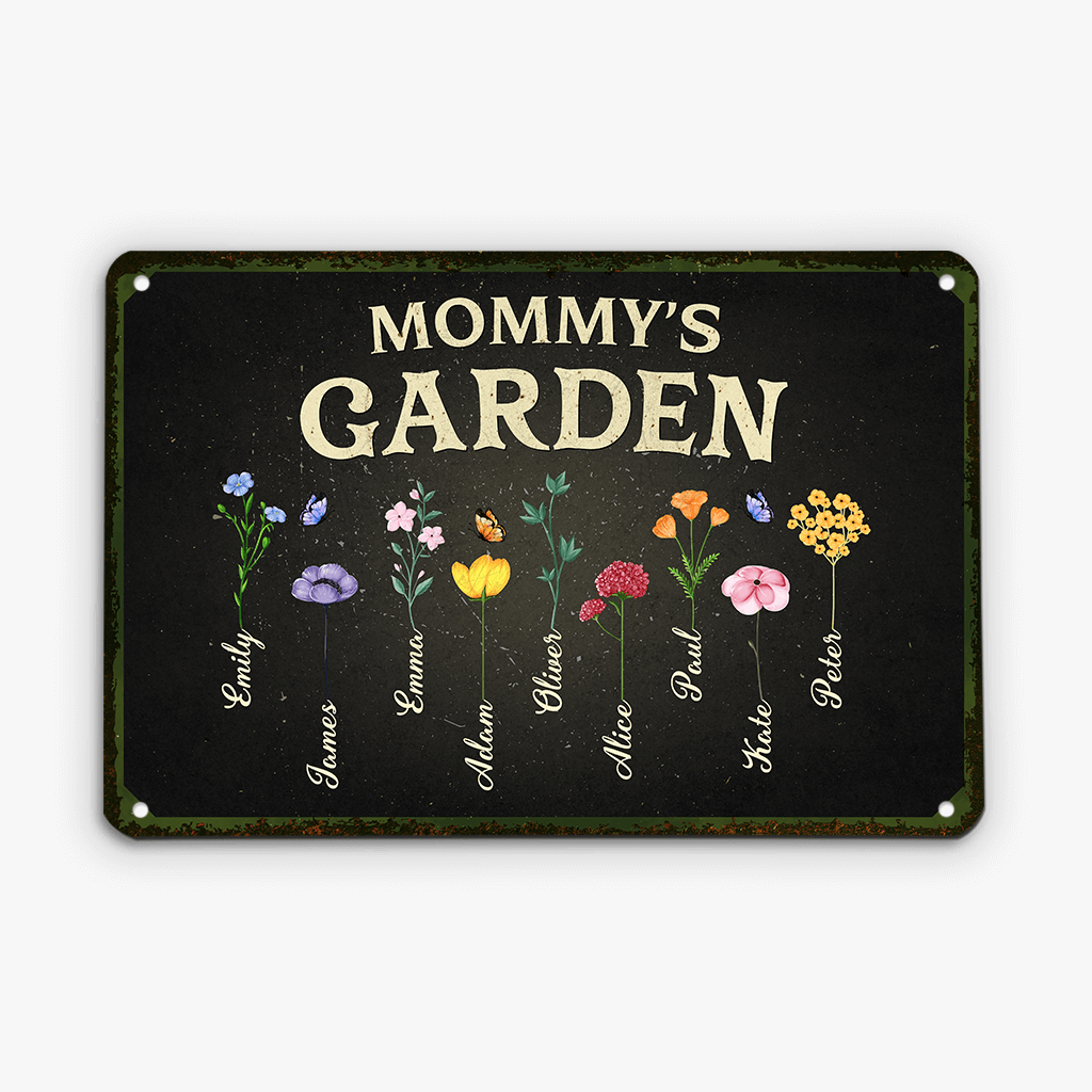 Personalized Mother/Grandmother's Garden Metal Sign