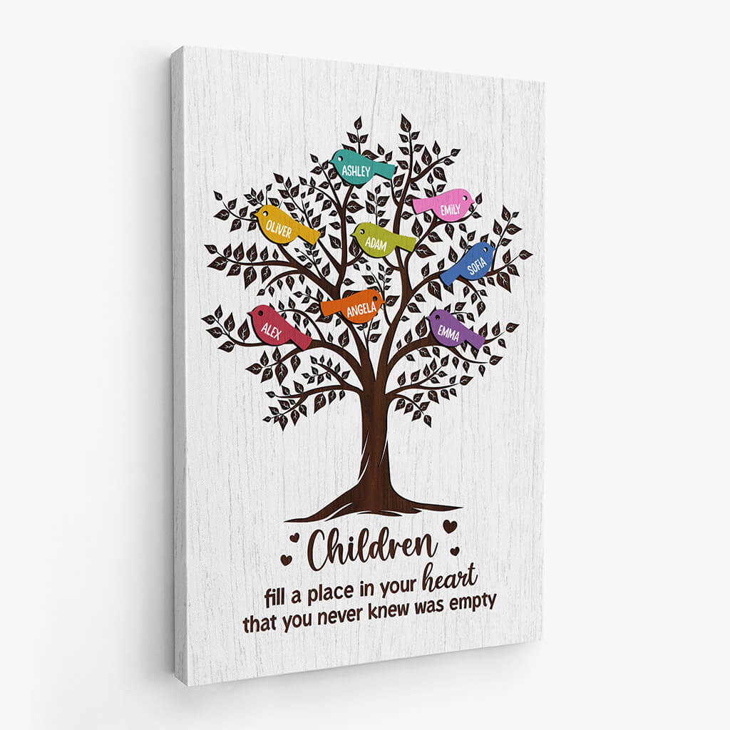 Personalized Grandchildren Fill A Place In Your Heart You Never Knew That Was Empty Canvas