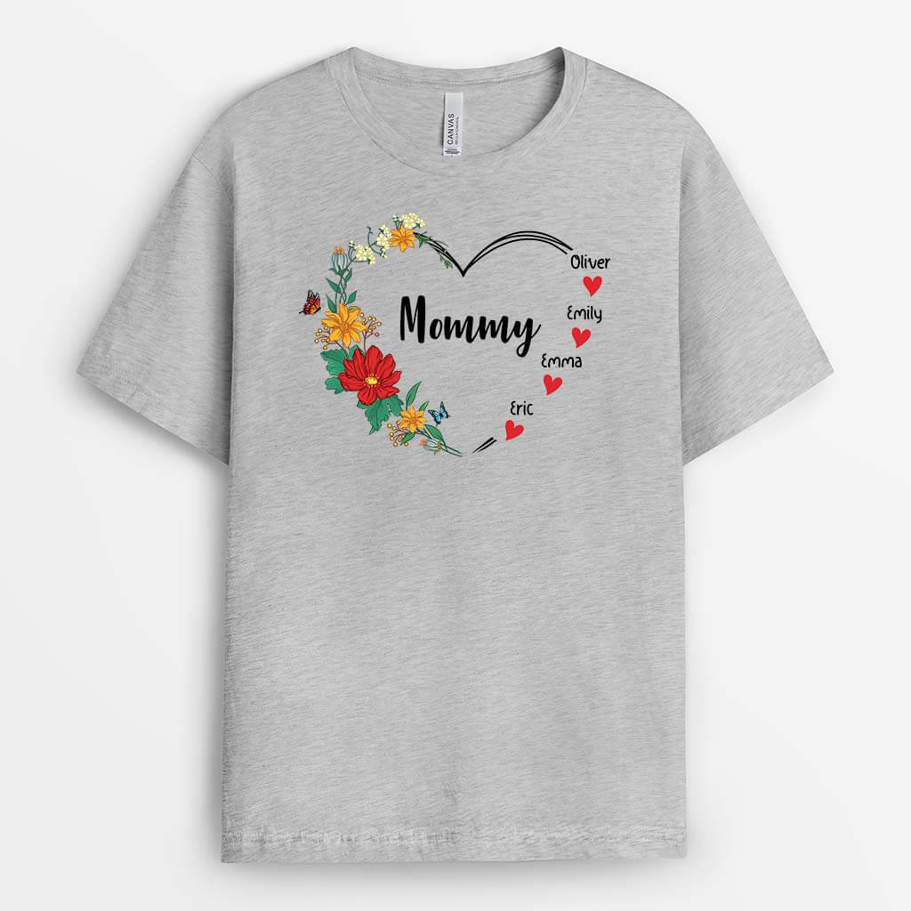 Personalized Grandma's Love Garden T-shirt