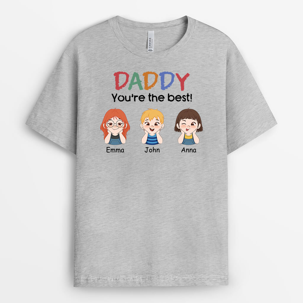 Personalized Daddy, You're The Best T-shirt