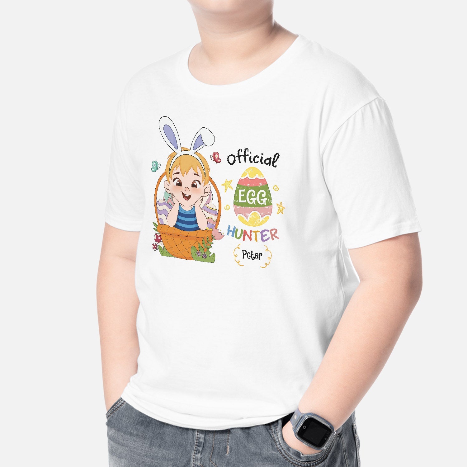 Personalised Official Egg Hunter Kid T-shirt