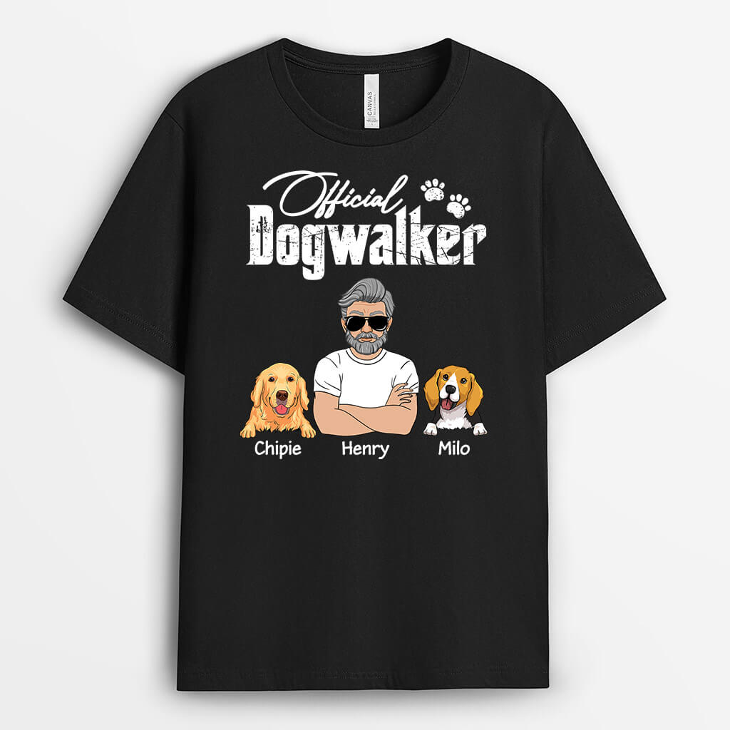 Official Dog Walker - Custom Dog T-shirts for Humans