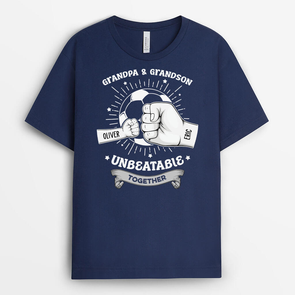 Personalized Papa and Son: Unbeatable Together T-shirt