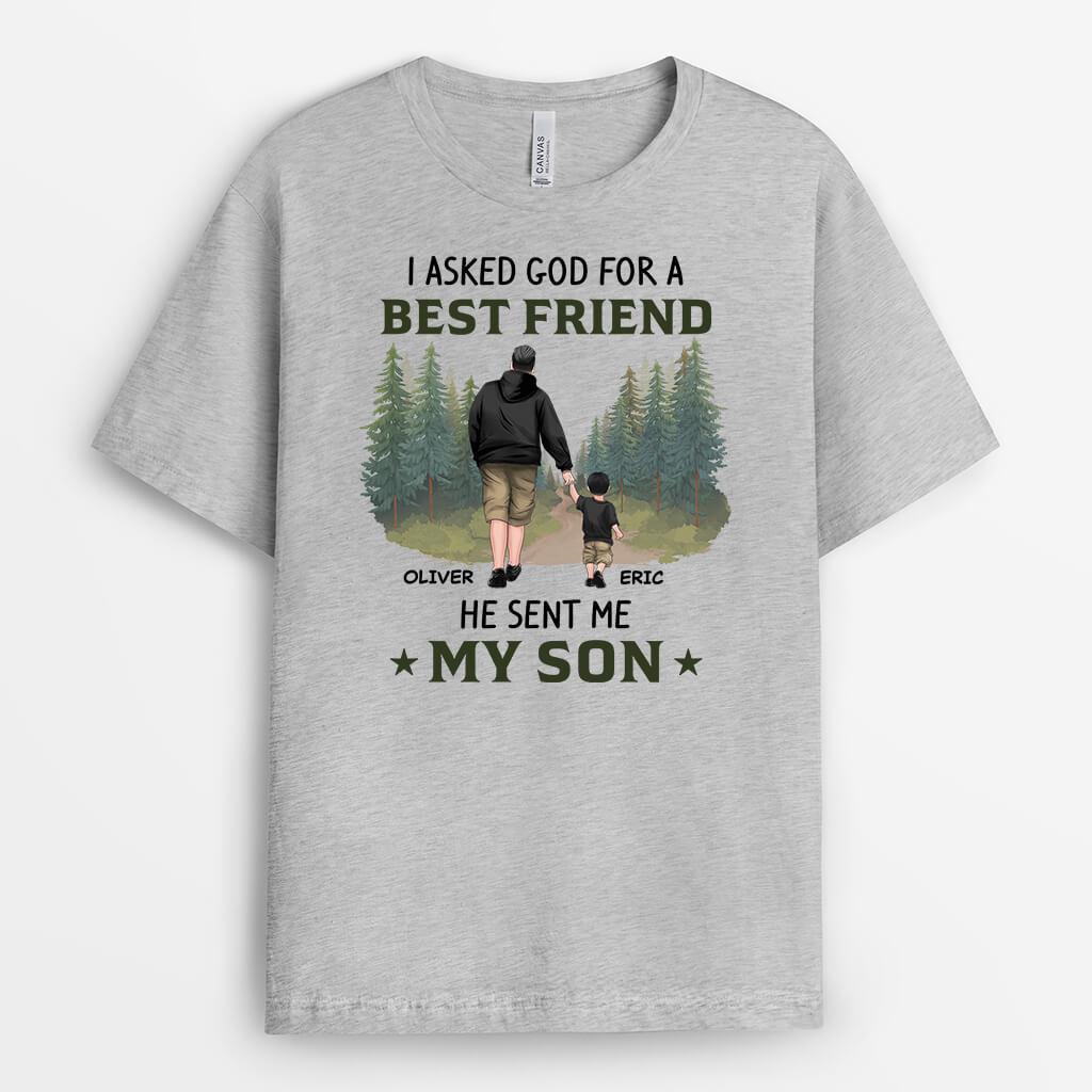 Personalized I Asked God For A Princess/A Best Friend And He Sent Me My Daughter/Son T-shirt