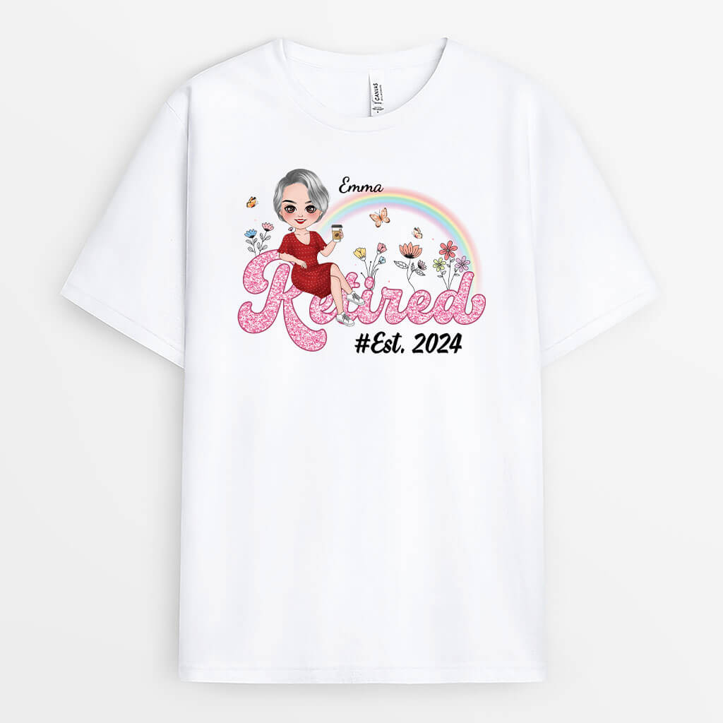 Personalized Retired Since T-shirt