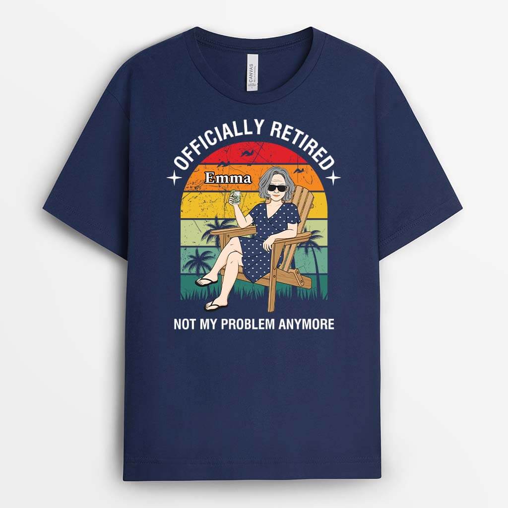 Funny Personalized Gifts - Officially Retired T shirt