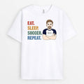 Personalized Eat. Sleep. Soccer. Repeat. T-shirt