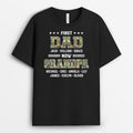 Personalized First Dad Now Grandpa T-shirt