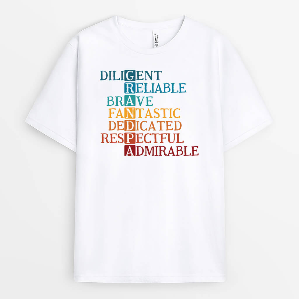 Personalized Father Acrostic Poem T-shirt