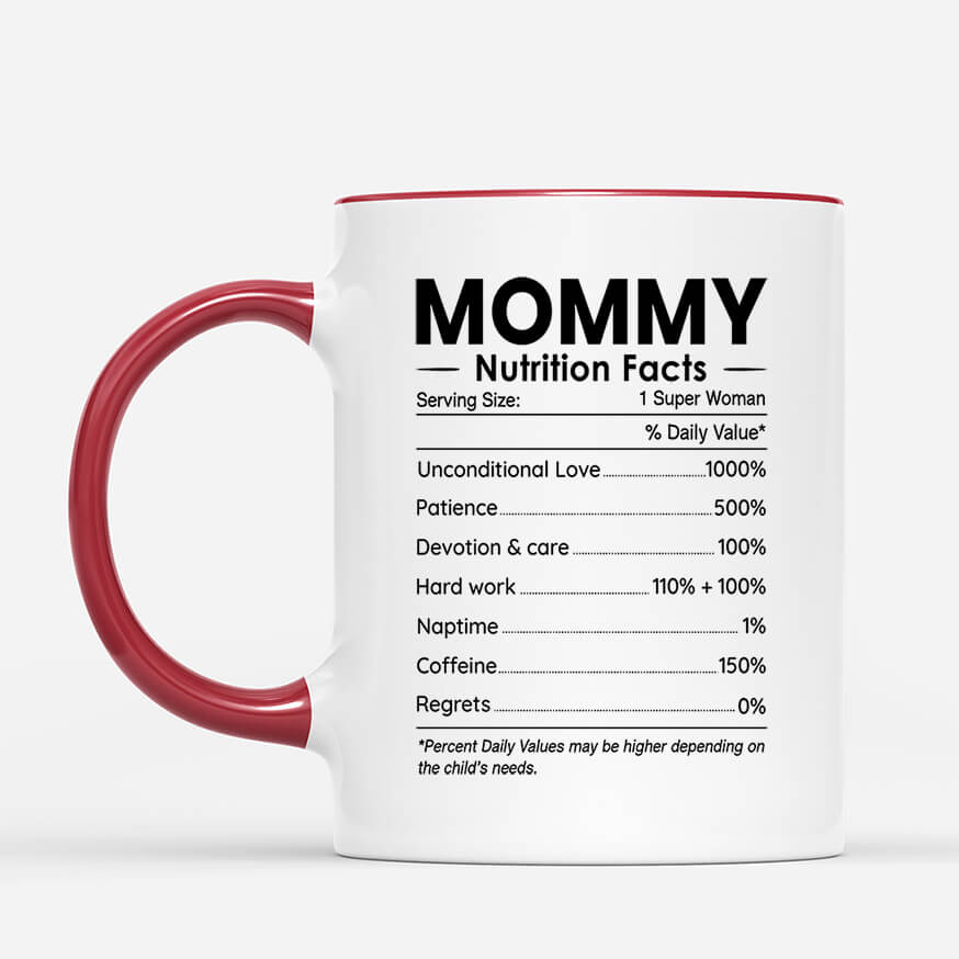 Personalized Mom/Dad Nutrition Facts Mug