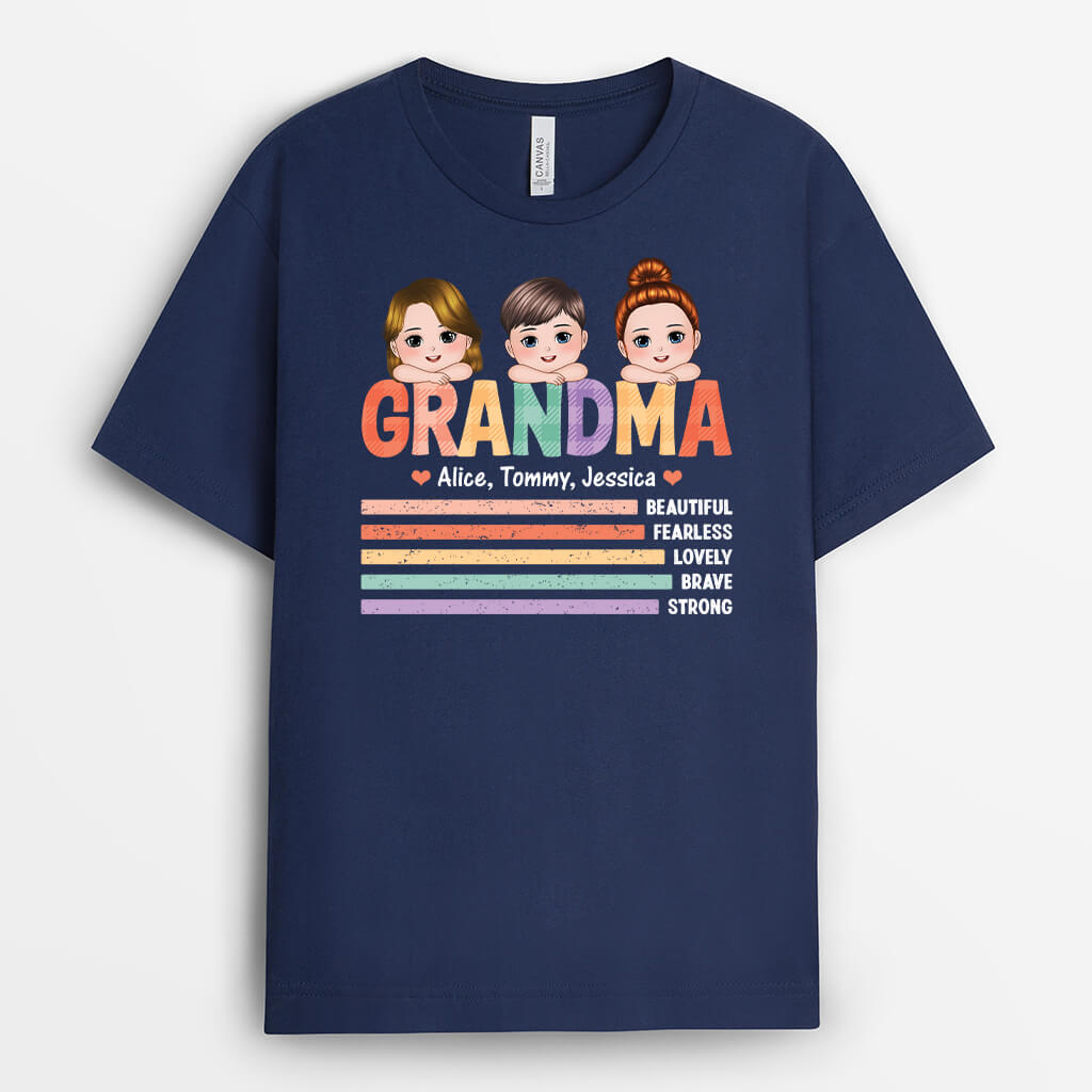 Personalized Beautiful, Fearless And Lovely Mommy T-shirt