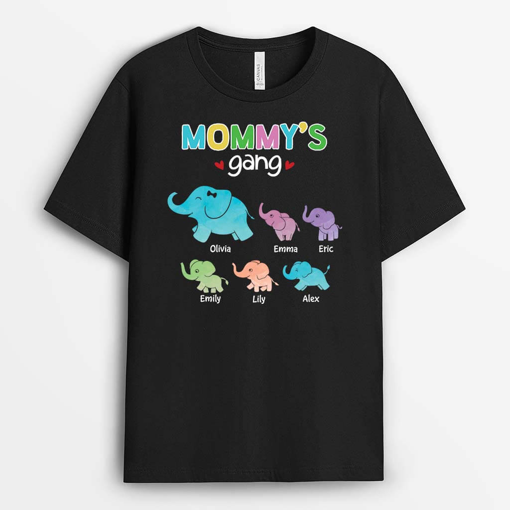 Mommy/Grandma's Gang - Personalized T-Shirt - Gift for Mom and Grandma