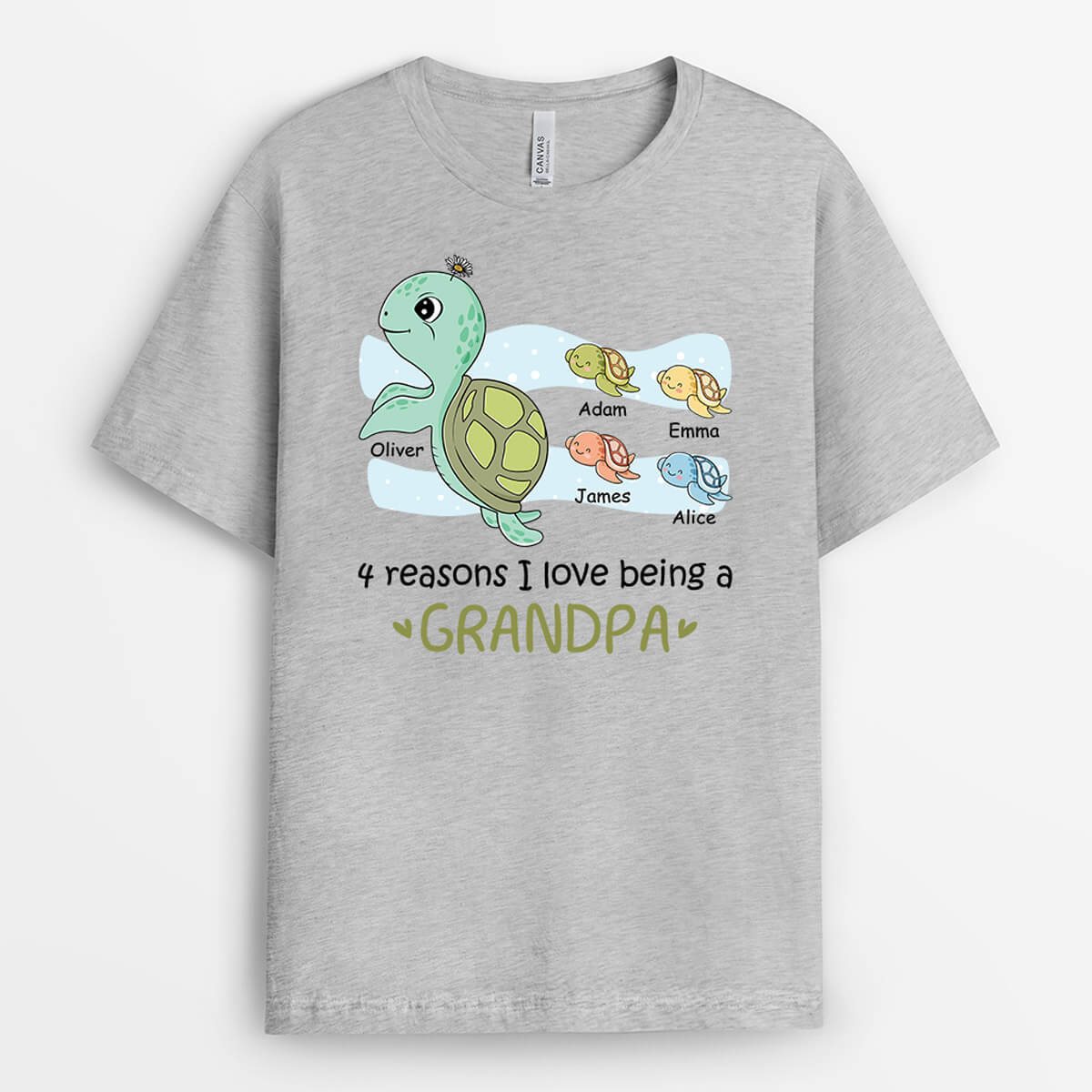 Personalized 4 Reasons I Love Being A Mom/Grandma Turtle T-shirt